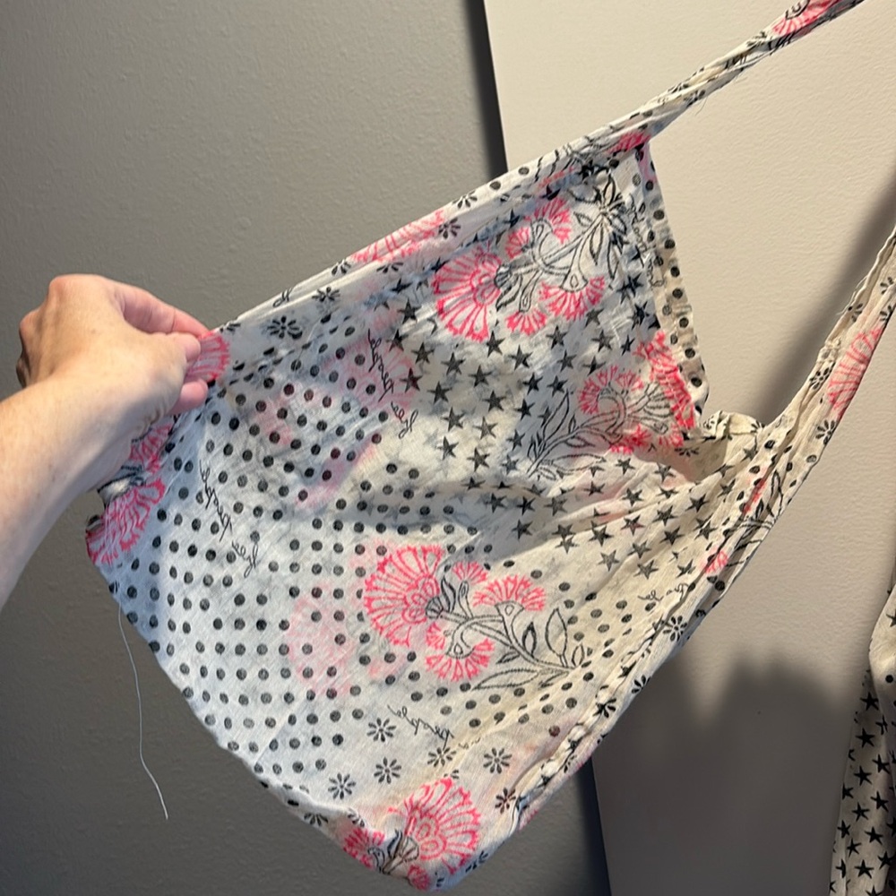 Free People Linen Lightweight Botanical Tote Bag